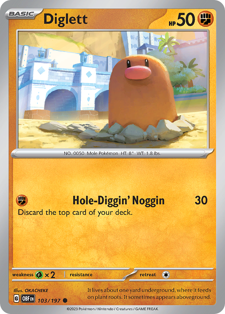 Obsidian Flames Diglett #103/197
